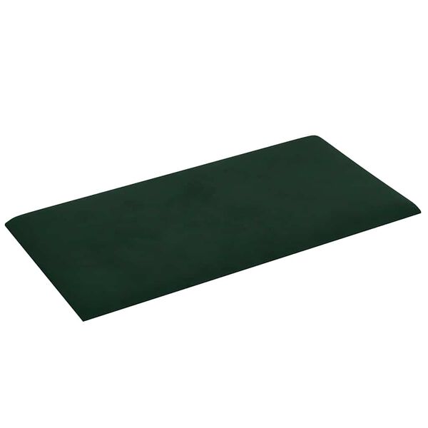 vidaXL Paneles de pared 12 uds terciopelo verde oscuro 30x15cm 0,54 m²