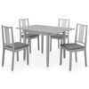vidaXL Juego de muebles de comedor 5 piezas MDF gris