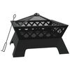 vidaXL Brasero con atizador acero XXL 50 cm