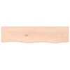 vidaXL Estante de pared madera maciza de roble sin tratar 80x20x2 cm