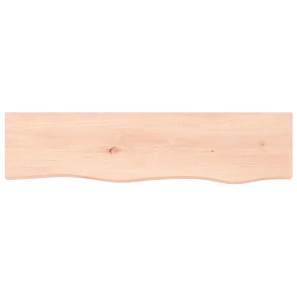 vidaXL Estante de pared madera maciza de roble sin tratar 80x20x2 cm