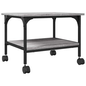 vidaXL Soporte de impresora 2 niveles gris Sonoma 50x40x38 cm