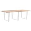 vidaXL Patas para mesa de comedor en forma de V (3 unidades), color blanco, 100 x (72-73,3) cm, acero