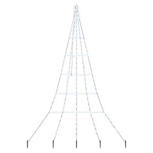 vidaXL &Aacute;rbol de Navidad LED con estacas de tierra Fr&iacute;o 306 cm Metal