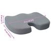 vidaXL Almohada para el asiento Color s&oacute;lido Gris 47 x 37 x 8 cm