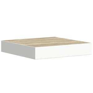 vidaXL Estante flotante de pared MDF roble y blanco 23x23,5x3,8 cm