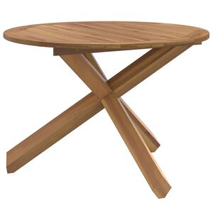 vidaXL Mesa de jardín madera maciza de teca Ø109x74 cm