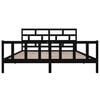vidaXL Estructura de cama de madera maciza de pino negro 200x200 cm