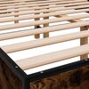vidaXL Estructura cama madera ingenier&iacute;a metal roble ahumado 140x190cm