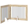 vidaXL Puerta para perros plegable con soportes 2 uds. Roble Sonoma