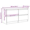 vidaXL Mueble para TV madera contrachapada blanco 100x35x54 cm