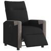 vidaXL Sill&oacute;n reclinable el&eacute;ctrico de tela negro