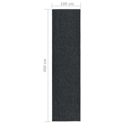 vidaXL Alfombra de pasillo atrapa suciedad 100x400 cm gris antracita