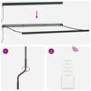 vidaXL Toldo retr&aacute;ctil aluminio y tela gris antracita y blanco 4,5x3 m