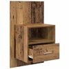vidaXL Armario de Noche con caj&oacute;n 2 pcs Madera vieja 50 x 32.5 x 80cm