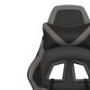 vidaXL Silla gaming de masaje cuero sintético negro y gris