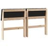 vidaXL Cabecero tapizado Negro 140 cm Madera de pino macizo