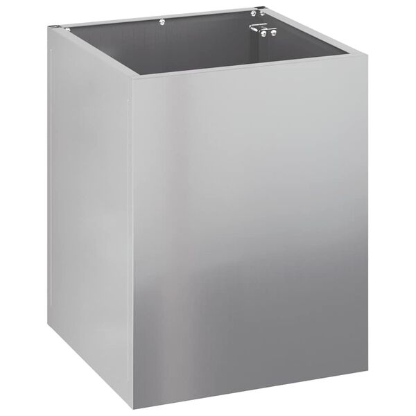 vidaXL Maceta para Jardín Plateado Acero galvanizado