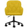vidaXL Silla de oficina giratoria de terciopelo amarillo