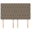 vidaXL Cabecero de cama gris topo 144x7x118/128 cm Tela