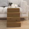 vidaXL Escalera mascotas madera maciza de pino marrón miel 40x49x47 cm