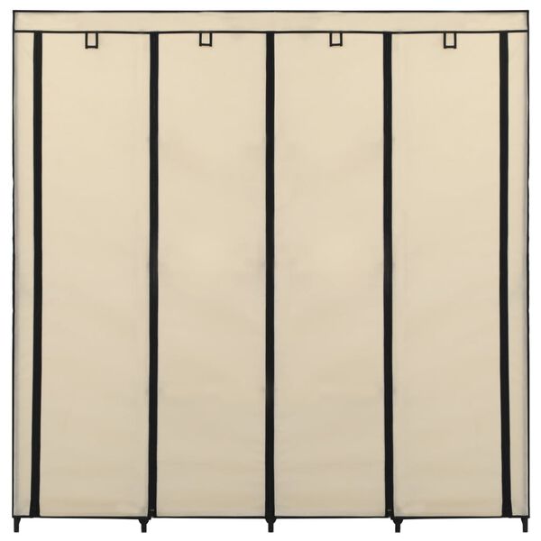 vidaXL Armario con 4 compartimentos color crema 175x45x170 cm
