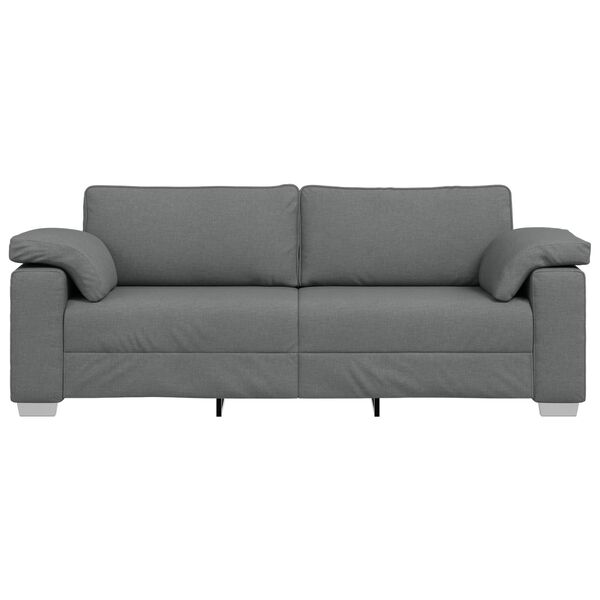 vidaXL Sof&aacute; Gris oscuro 219 x 77 x 82 cm tela