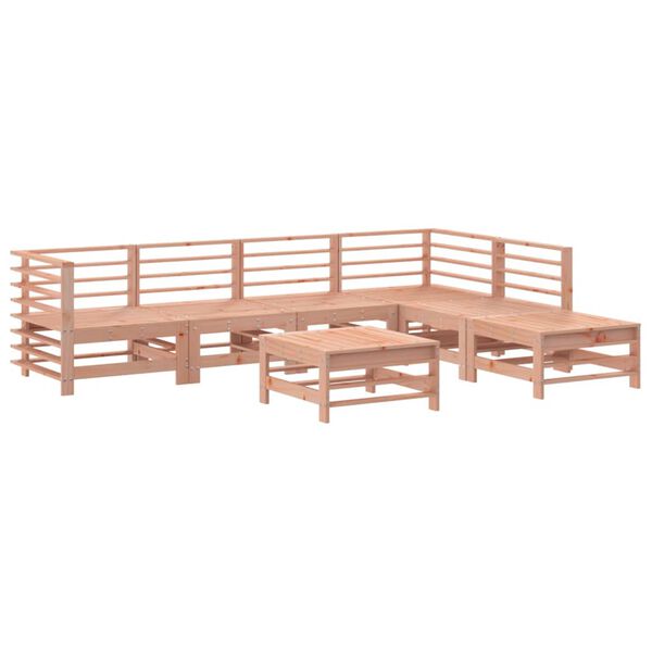 vidaXL Juego de muebles de jard&iacute;n 7 pzas madera maciza abeto Douglas