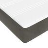 vidaXL Cama box spring con colch&oacute;n terciopelo gris oscuro 180x200 cm