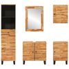 vidaXL Juegos de Ba&ntilde;o con caj&oacute;n Natural Madera de mango maciza