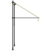 vidaXL Toldo retráctil de tela y acero crema 150x150 cm