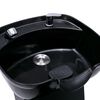 vidaXL Silla lavacabezas con lavabo cuero sint&eacute;tico negro 137x59x82 cm