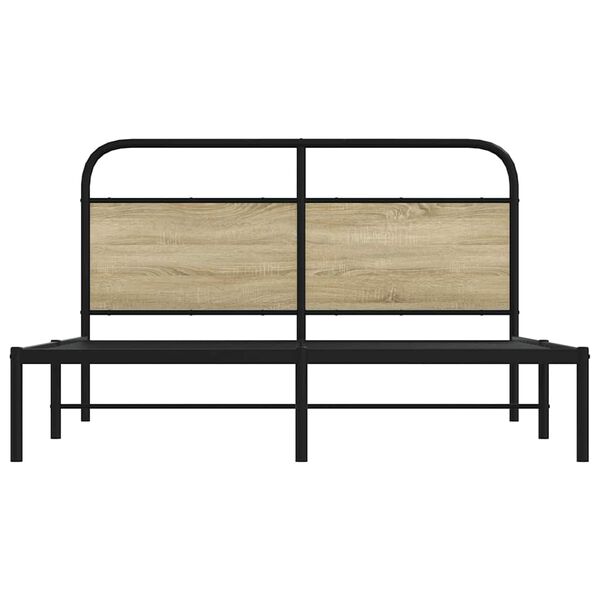 vidaXL Estructura de cama sin colch&oacute;n 160x200 cm madera roble Sonoma