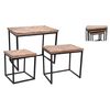 Ambiente Juego de mesas auxiliares 3 piezas rectangular