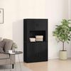 vidaXL Highboard Roble negro 80 x 33 x 150 cm Madera contrachapada