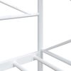 vidaXL Sof&aacute; cama sin colch&oacute;n cuero sint&eacute;tico blanco 90x200 cm acero