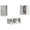 vidaXL Conjunto de mueble de TV 2 pcs Gris Concreto