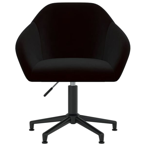 vidaXL Sillas de comedor giratorias 6 unidades terciopelo negro