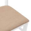 vidaXL Sillas de comedor con cojines 2uds madera maciza blanco caucho