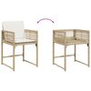 vidaXL Set comedor de jard&iacute;n 9 pzas con cojines rat&aacute;n sint&eacute;tico beige