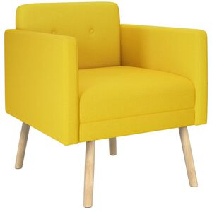 vidaXL Butaca Amarillo Claro Tela