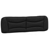 vidaXL Cabecero de cama acolchado Hvar cuero sint&eacute;tico negro 180 cm