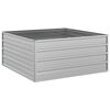 vidaXL Arriate de acero galvanizado plateado 100x100x45 cm