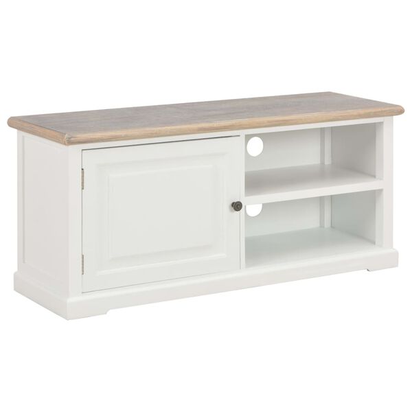 vidaXL Mueble para TV de madera blanco 90x30x40 cm
