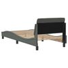 vidaXL Estructura de cama Dover tela gris oscuro 90x190 cm
