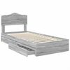 vidaXL Cama con almacenamiento con cabecera Gris Sonoma 100 x 200 cm