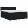 vidaXL Cama box spring con colch&oacute;n Negro 200 x 200 cm Tela