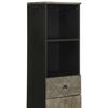 vidaXL Mueble de ba&ntilde;o de madera maciza de mango negro 38x33x160 cm