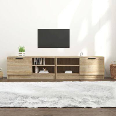 vidaXL Mueble para TV 2 pzas madera contrachapada roble 80x35x36,5 cm
