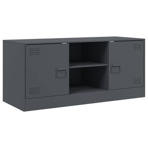 vidaXL Mueble para TV de acero gris antracita 99x39x44 cm